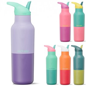 foto van RVS Thermosfles Lekdicht met Flip Seal Cap - Rise Classic 473 ml - kleur maakt niet uit, maar geheel roze of die met oranje niet