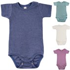 Romper van Biologische Wol en Zijde Korte Mouw Popolini