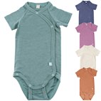 Overslagromper Korte Mouw Bio Wol en Zijde Popolini