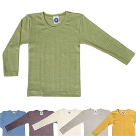 Image of Shirt Lange Mouw Biologische Wol, Biokatoen en Zijde