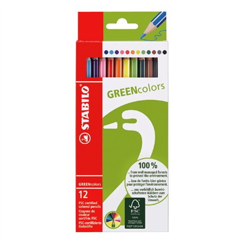 geïrriteerd raken Streven Armoedig Stabilo Greencolors kleurpotloden met FSC keurmerk milieuvriendelijk