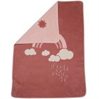 Zacht flanel dekentje met regenboog in twee kleuren