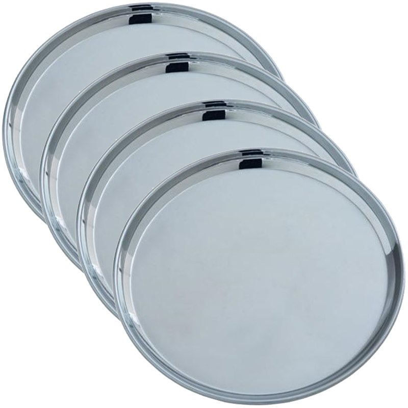 afgunst Geldschieter Uitsluiting RVS Borden Set van 4 25 cm Clean Planetware BPA vrij diep bord
