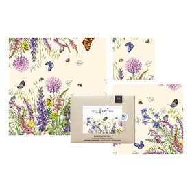 Bijenwas Wrap Set van 3 Food Wrap Herbruikbaar Redecker Flower Meadow