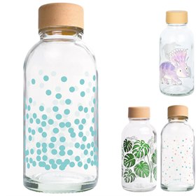 Waterfles Glas met Eco Print 400 ml Carry Bottles