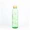 Glazen Waterfles Groen met Eco Print 700 ml Carry Bottles