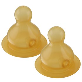 Speen Natuurrubber voor Glazen Babyfles Smalle Hals Hevea 2 Stuks Hevea