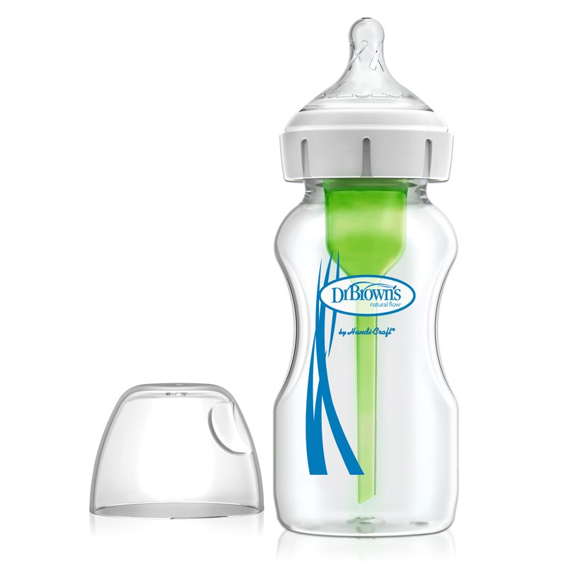 Vervagen Promoten Imitatie Glazen Brede Hals Babyfles Options+ Dr Brown's 270 ml BPA-vrij vernieuwd