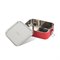 Bento Flex+ Lekdichte RVS Broodtrommel met Verplaatsbare Verdeler 18x13x7 Rose Red Eco Brotbox