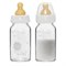 Glazen Babyflesjes Smalle Hals Natuurrubber Speen 120 ml Set van 2 Hevea