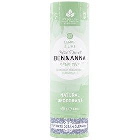 Vegan sensitive deo in paper tube Lemon Lime Ben en Anna