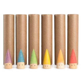 Grapat Baby Sticks 6 Houten Poppetjes Open Ended Speelgoed Grapat