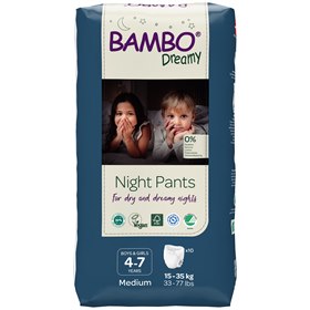 Image of Bambo Nature Dreamy Eco Nachtluierbroekjes 15-50 kg - 4-7 jaar