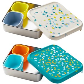 PlanetBox Trailblazer Terrazzo RVS Lunchbox Lekvrij met Extra Bakjes