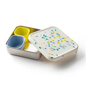 Image of PlanetBox Trailblazer Terrazzo RVS Lunchbox Lekvrij met Extra Bakjes 14x14x4