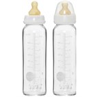 Glazen Babyflesjes Natuurrubber Speen 240 ml Set van 2 Hevea