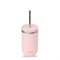 RVS Insulated Cold Cup met Deksel en Rietje 470 ml Pastel Pink Qwetch