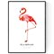 Flamingo Poster Geometrische Dieren op Extra Duurzaam Papier 50x70 Tinkle & Cherry