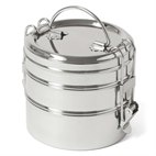 Tiffin Swing+ RVS Lunchtrommel met 3 Bakjes Lekvrij 13 cm Eco Brotbox