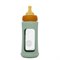 Glazen Babyfles Brede Hals met Natuurrubber Speen en Hoes Plasticvrij 250 ml Hevea