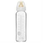 Glazen Babyfles Smalle Hals Natuurrubber Speen 240 ml Hevea