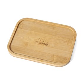 Eco Brotbox Bamboe Deksel voor Bento Classic+ RVS Lunchbox 18x13x7 Eco Brotbox