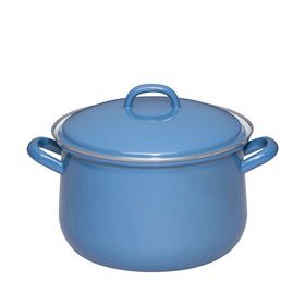 Sale Hoge Emaillen Pan Blauw 3500 ml Donkerblauw Riess