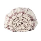 Hoeslaken Bio Katoen Flanel Geruit Mauve Check Yumeko