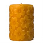 Stompkaars van Bijenwas Bloemen De Muisjes